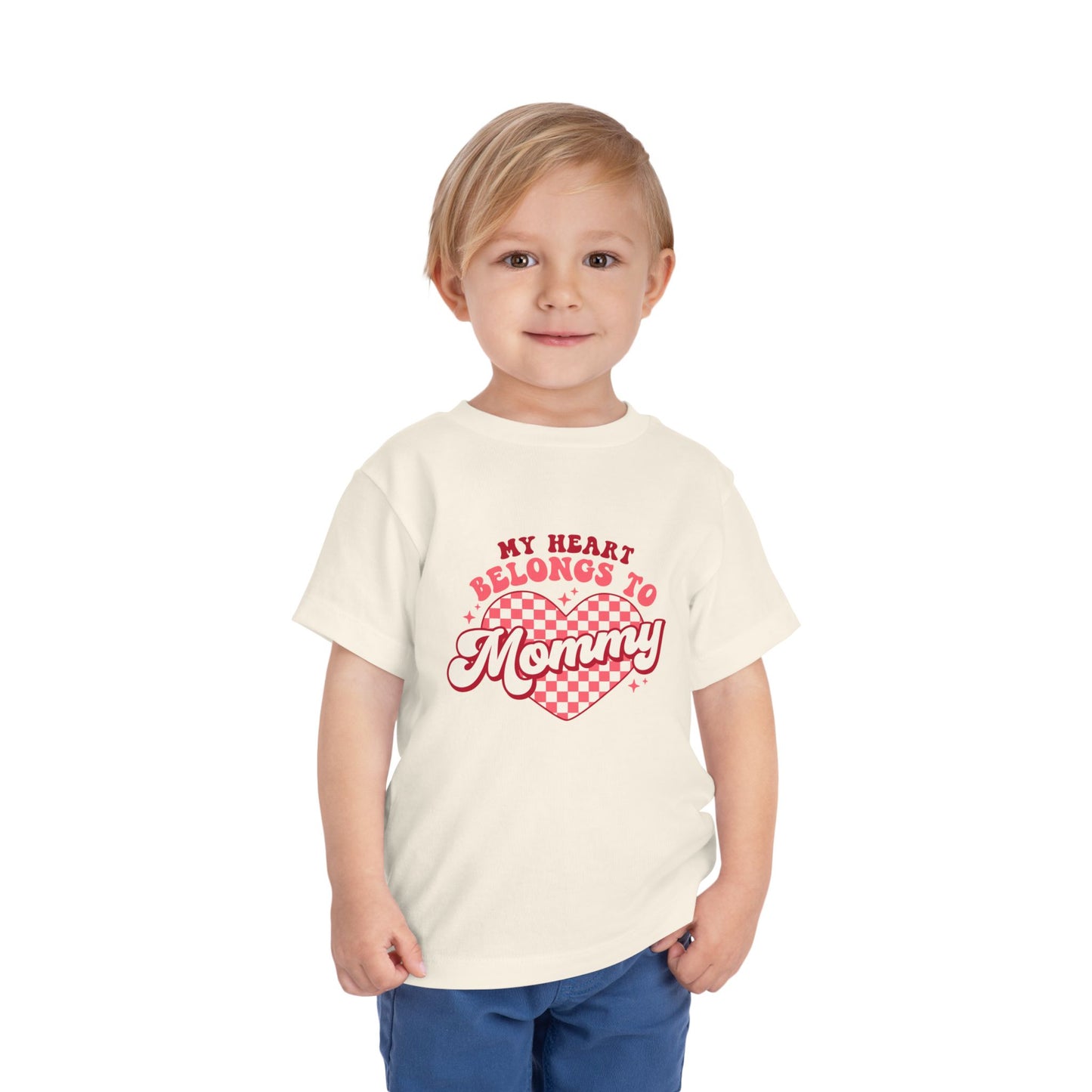 Toddler Valentine's Day Tee, My Heart Belongs to Mommy Shirt, Cute Toddler T-Shirt, Kids Love Gift, Family Love Top