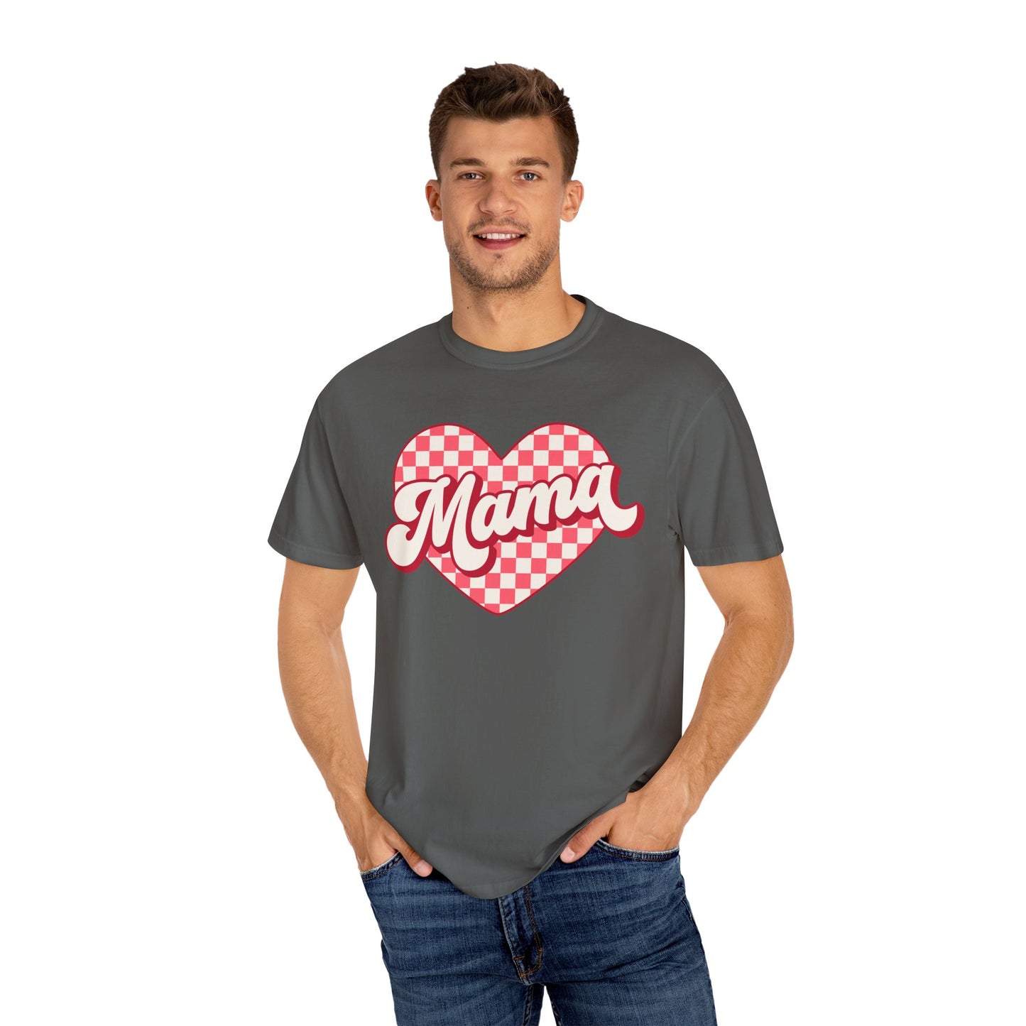 Valentine's Day Heart Mama Comfort Colors Shirt, Love Tee, Holiday Gift, Valentine's Day Shirt, Unisex Tee, Heart Tshirt