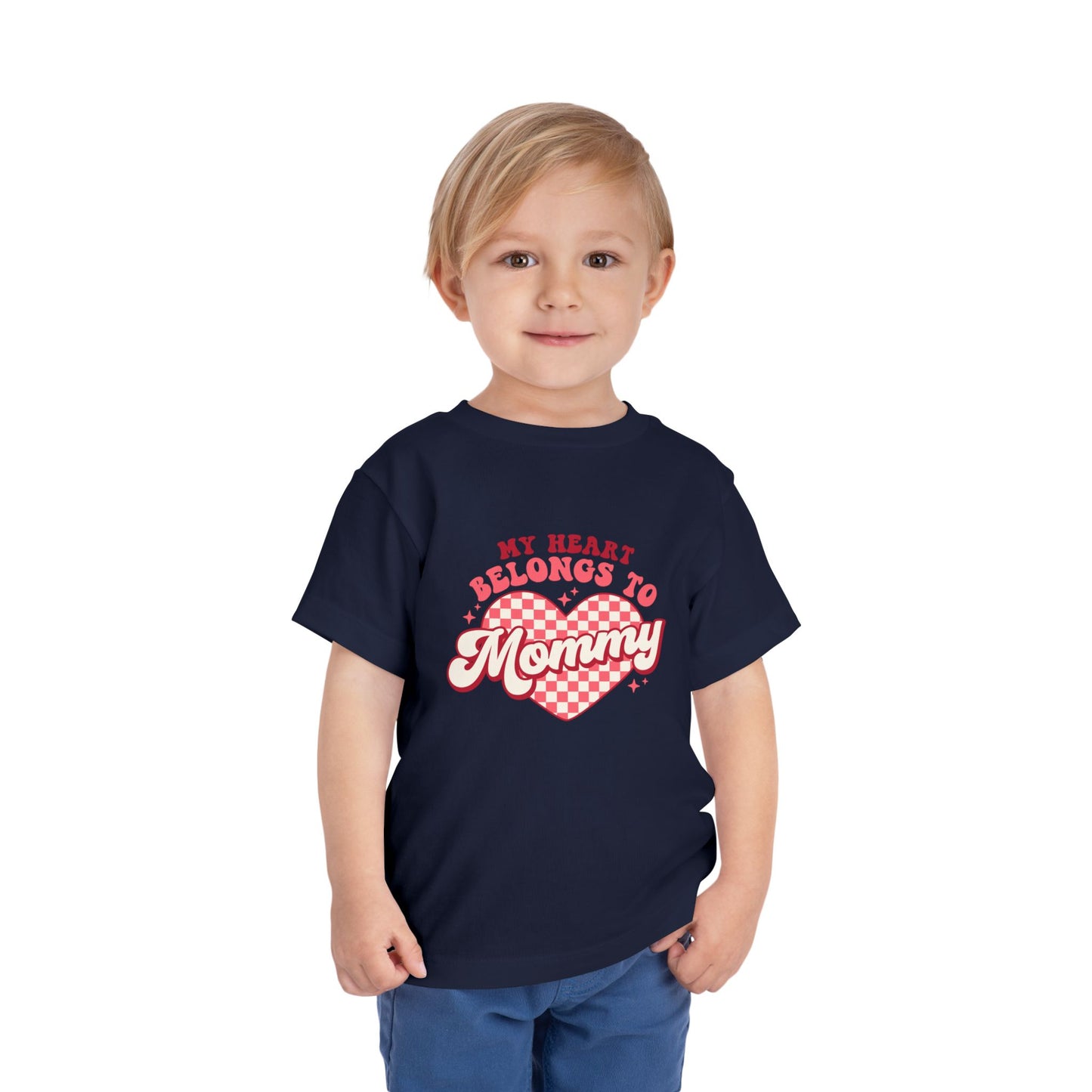 Toddler Valentine's Day Tee, My Heart Belongs to Mommy Shirt, Cute Toddler T-Shirt, Kids Love Gift, Family Love Top