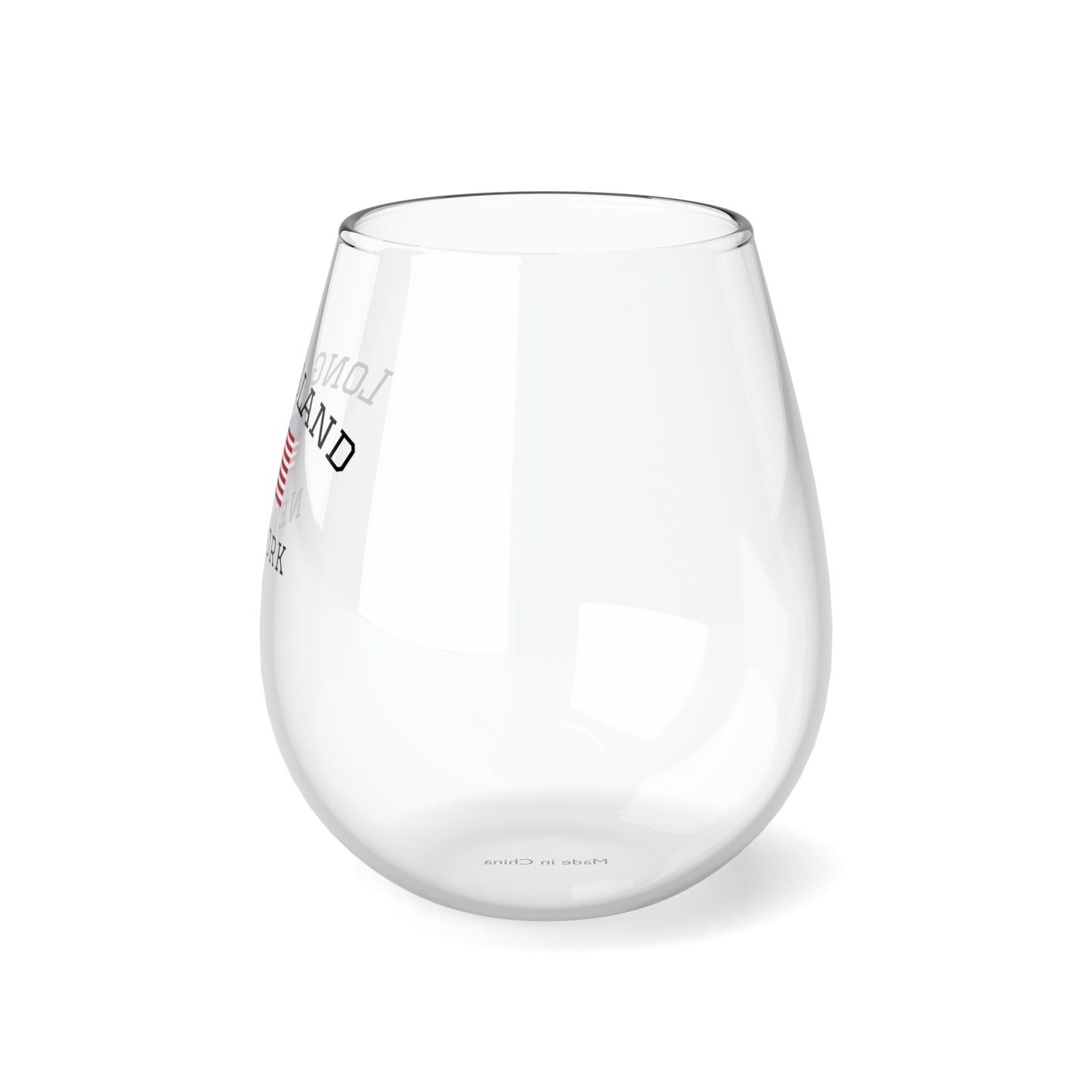 Long Island, New York Stemless Wine Glass, 11.75oz