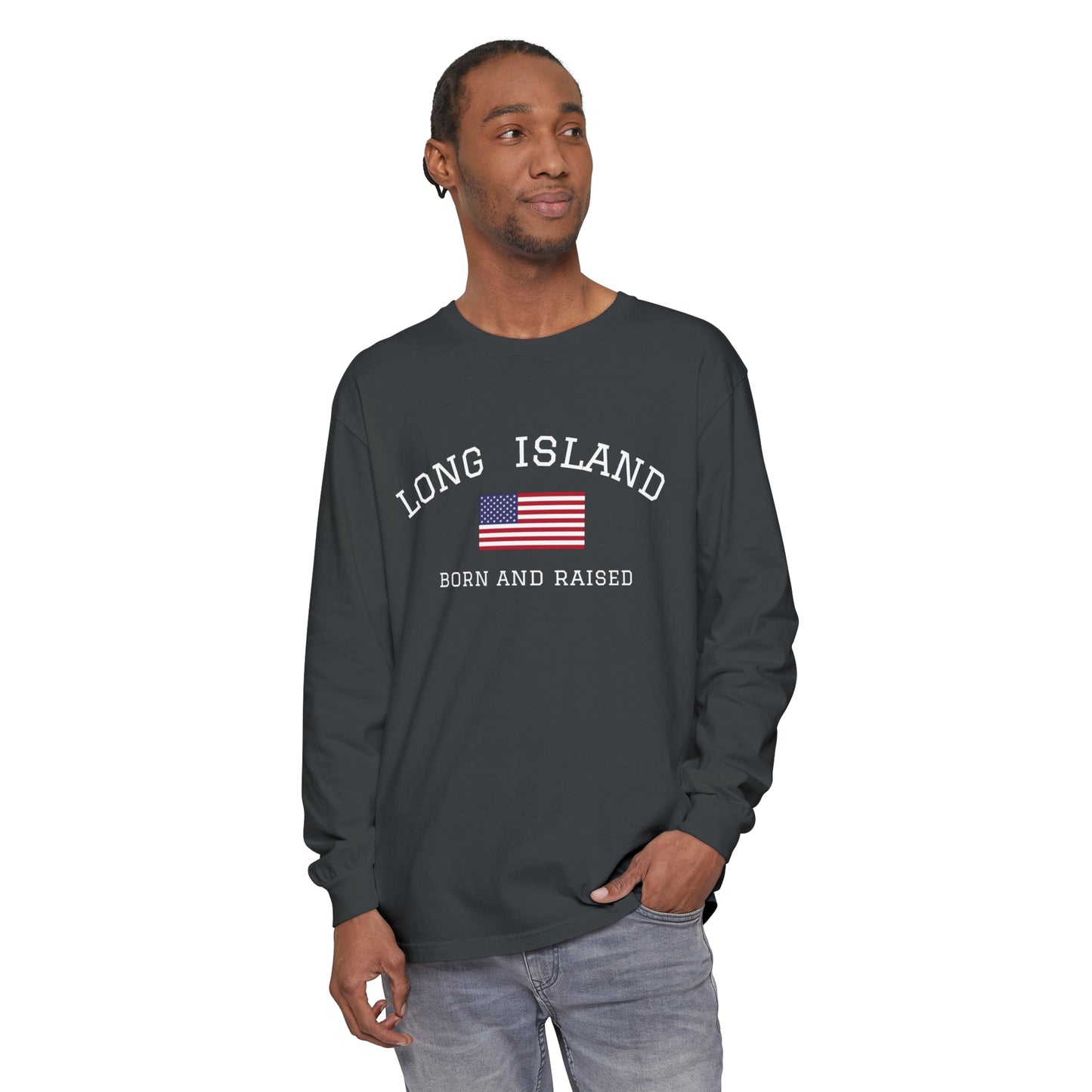 Long Island Unisex Garment-dyed Long Sleeve T-Shirt