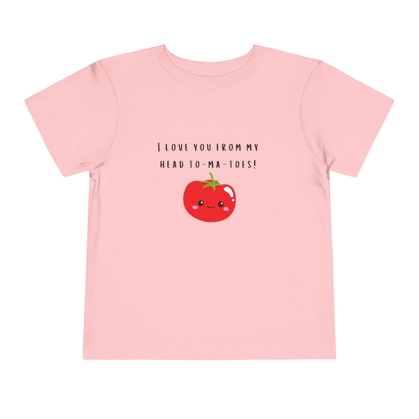 Toddler Valentine's Day Tee - Cute Tomato 'I Love You From My Head to-ma-toes'