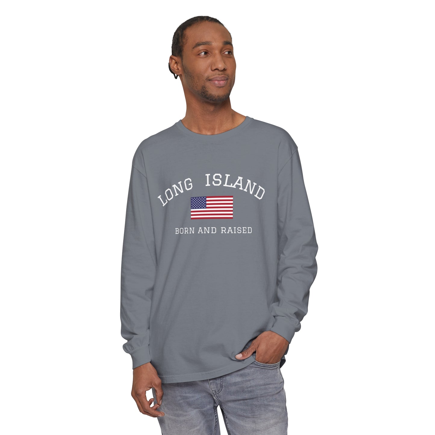 Long Island Unisex Garment-dyed Long Sleeve T-Shirt