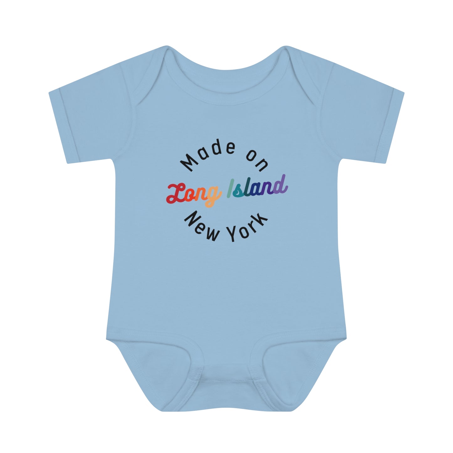 Made on Long Island baby bodysuit