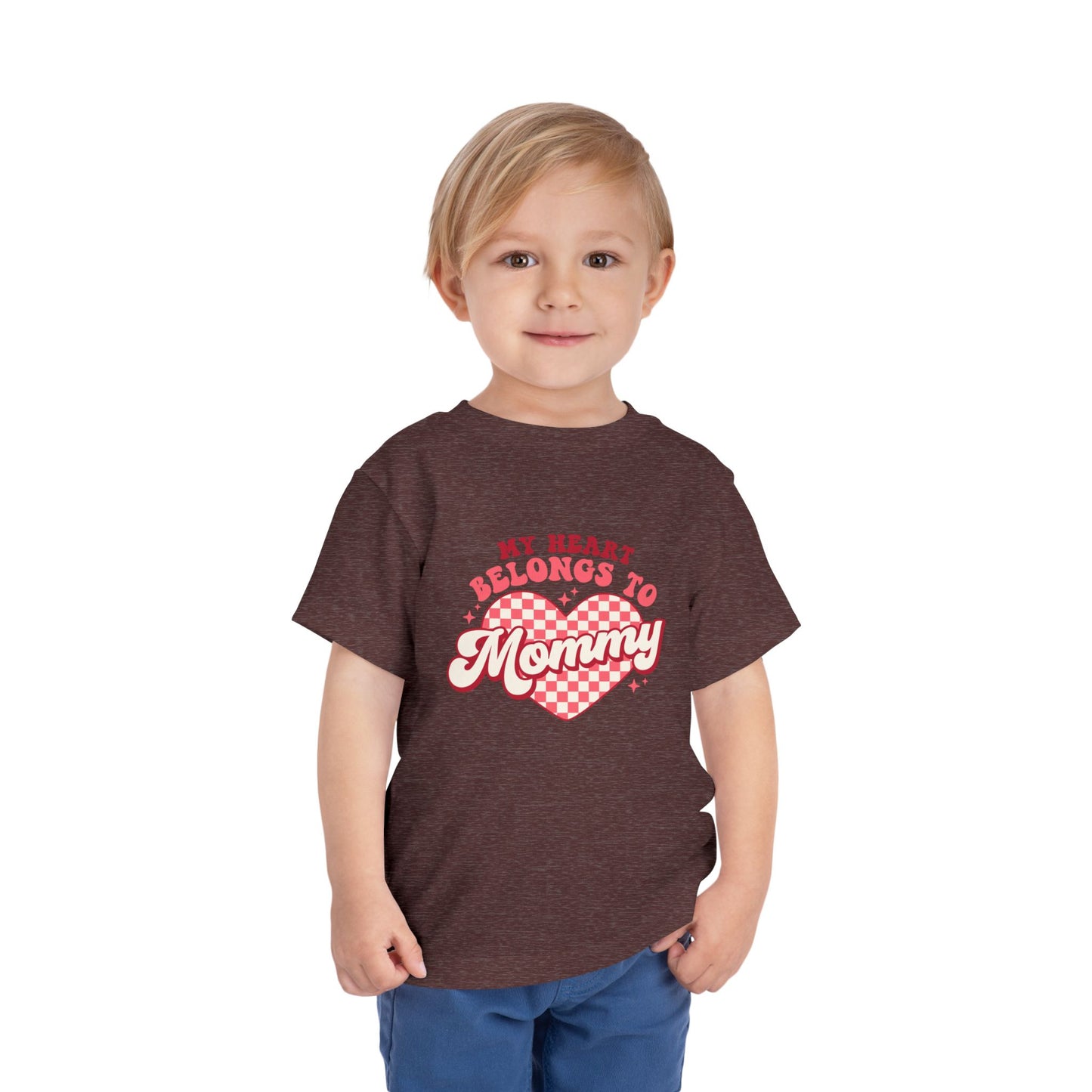 Toddler Valentine's Day Tee, My Heart Belongs to Mommy Shirt, Cute Toddler T-Shirt, Kids Love Gift, Family Love Top