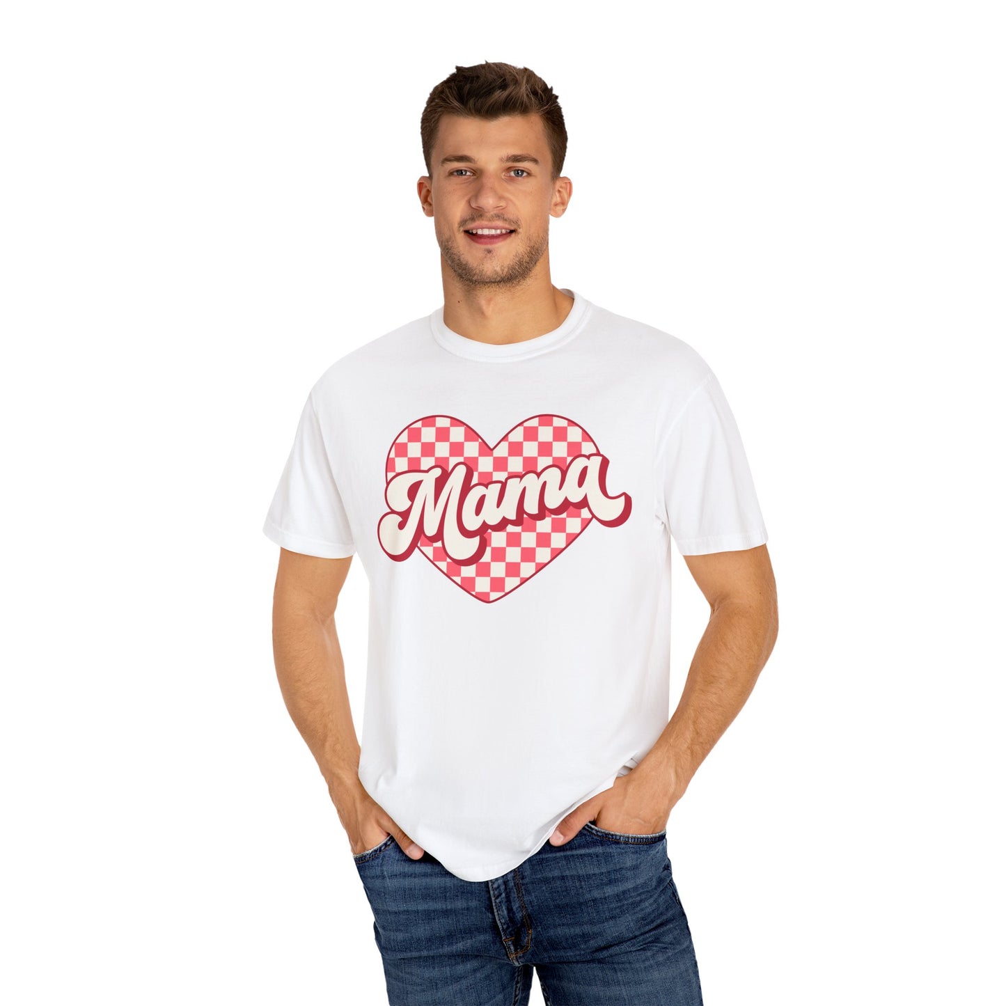 Valentine's Day Heart Mama Comfort Colors Shirt, Love Tee, Holiday Gift, Valentine's Day Shirt, Unisex Tee, Heart Tshirt