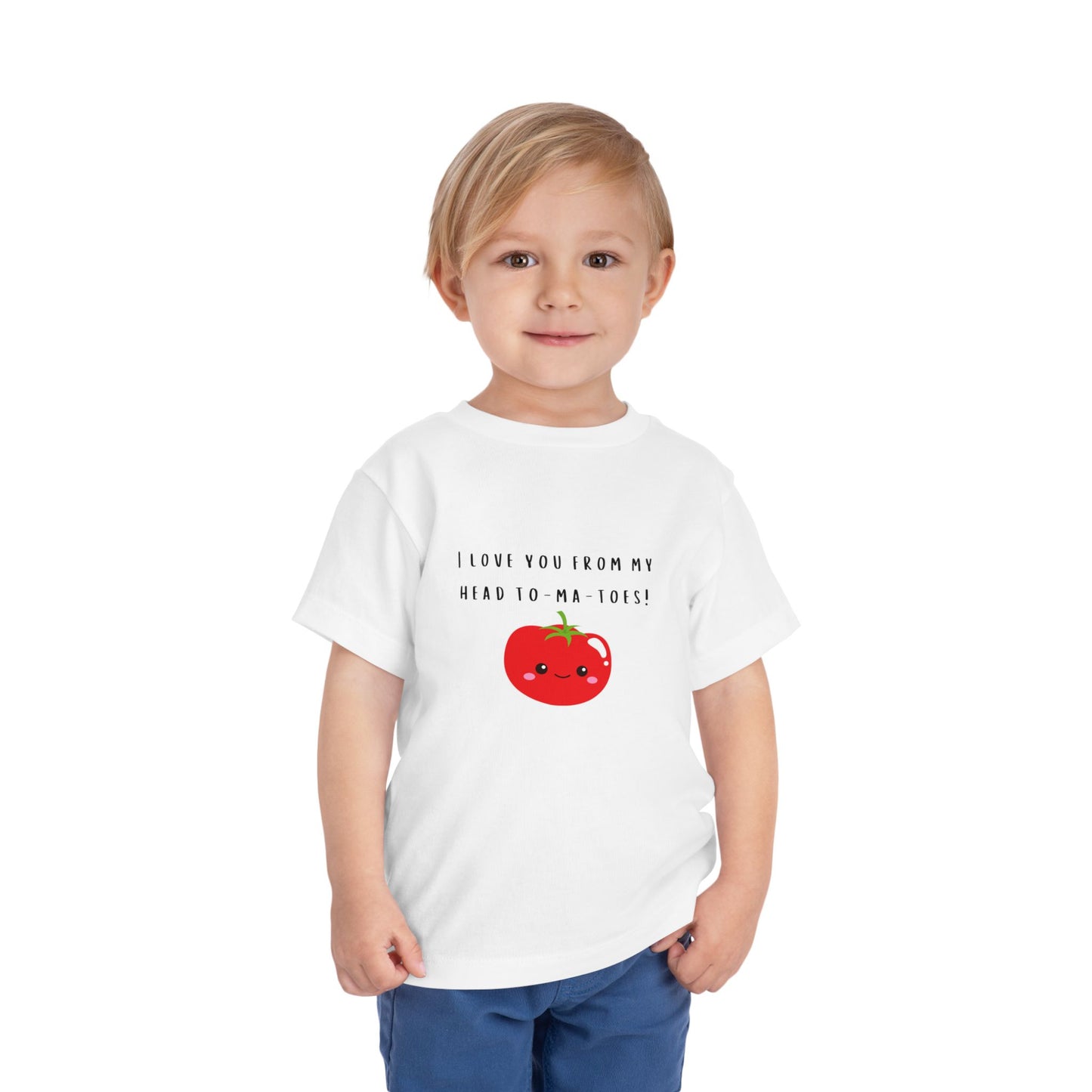 Toddler Valentine's Day Tee - Cute Tomato 'I Love You From My Head to-ma-toes'