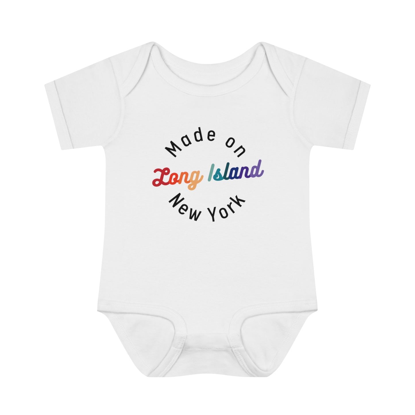 Made on Long Island baby bodysuit
