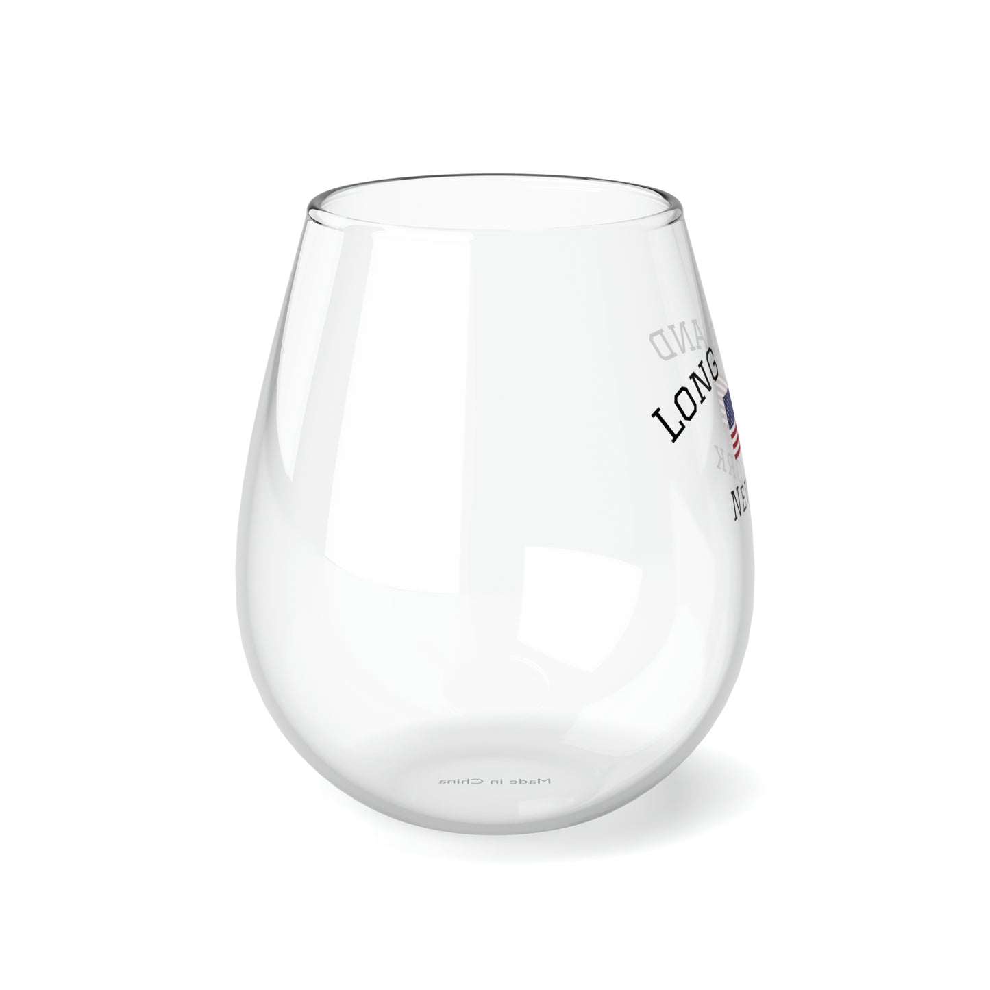 Long Island, New York Stemless Wine Glass, 11.75oz
