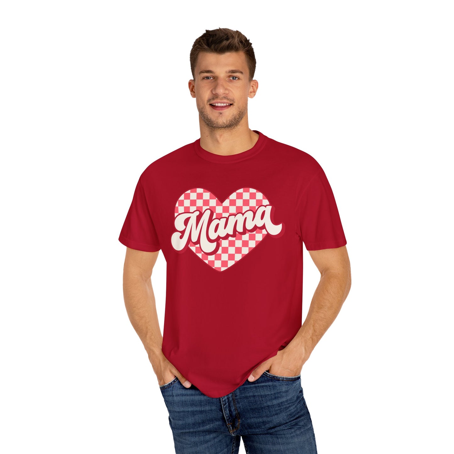 Valentine's Day Heart Mama Comfort Colors Shirt, Love Tee, Holiday Gift, Valentine's Day Shirt, Unisex Tee, Heart Tshirt