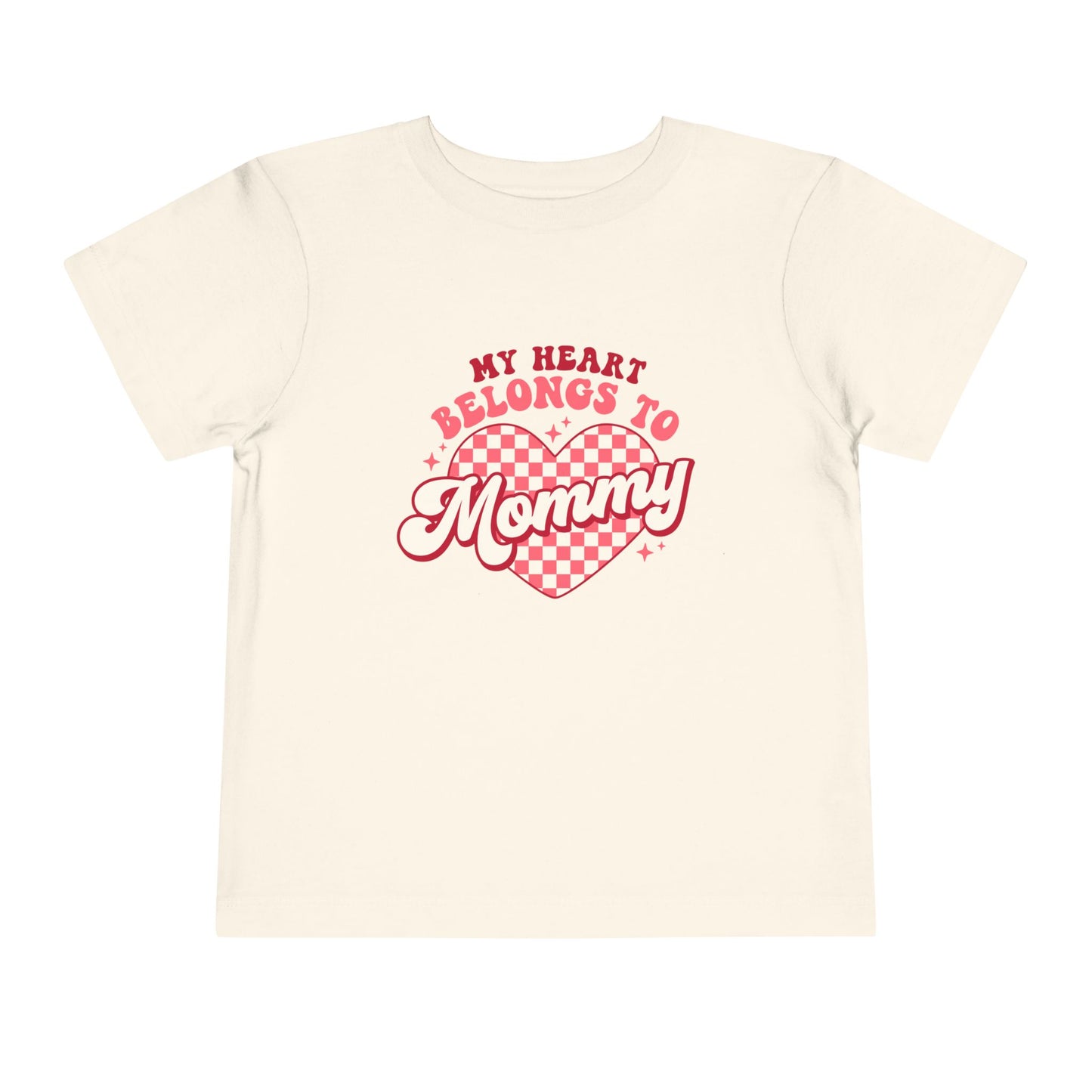 Toddler Valentine's Day Tee, My Heart Belongs to Mommy Shirt, Cute Toddler T-Shirt, Kids Love Gift, Family Love Top