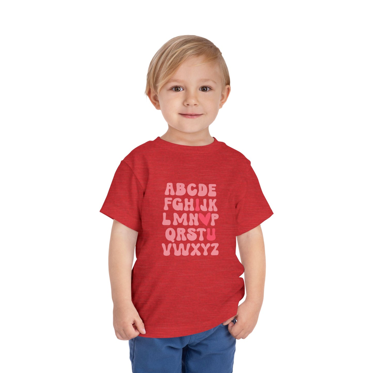 Toddler Valentine's Day Tee, Heart Print Shirt for Kids, Love Day Tshirt for Children, Cupid Baby T-shirt, Valentine's Day Gift, Holiday