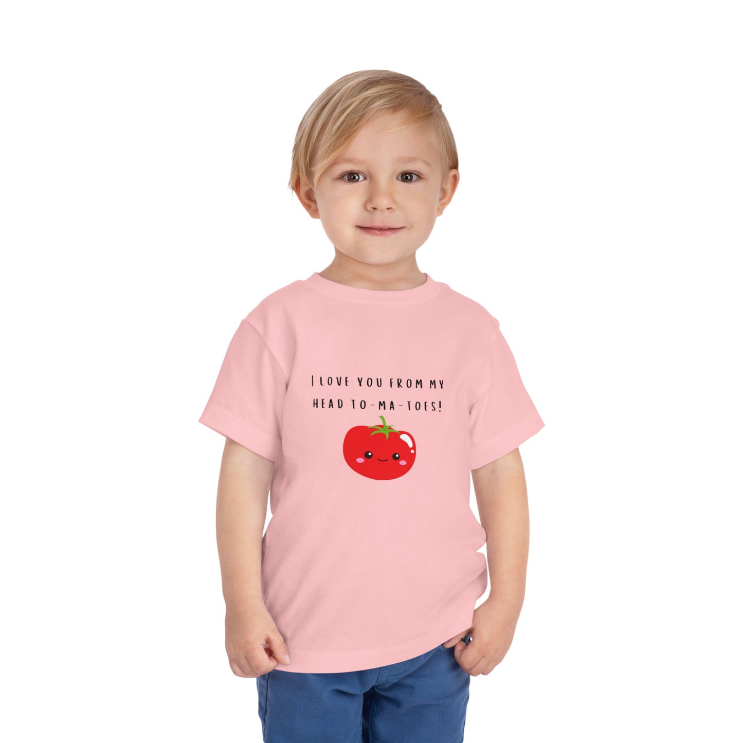 Toddler Valentine's Day Tee - Cute Tomato 'I Love You From My Head to-ma-toes'