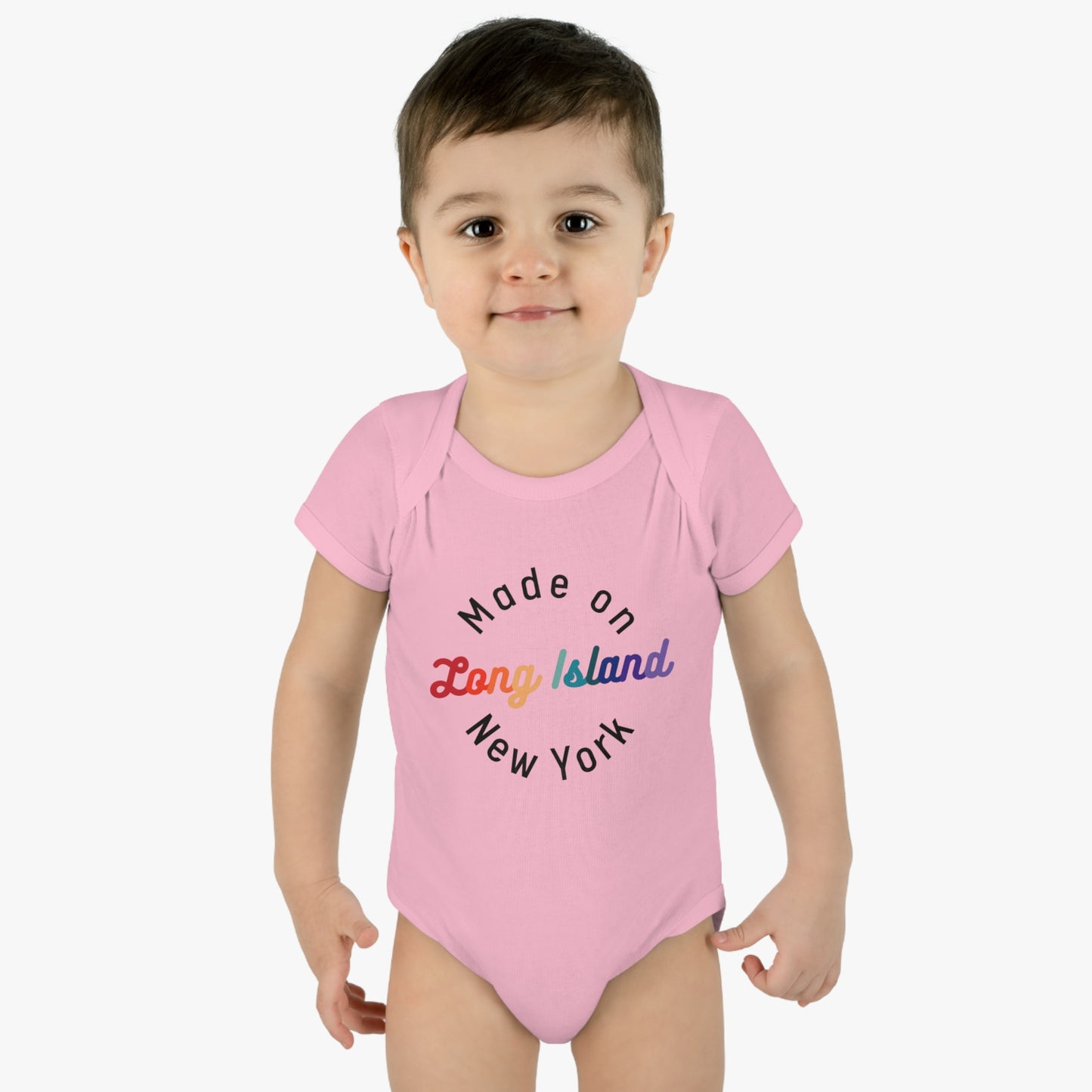 Made on Long Island baby bodysuit