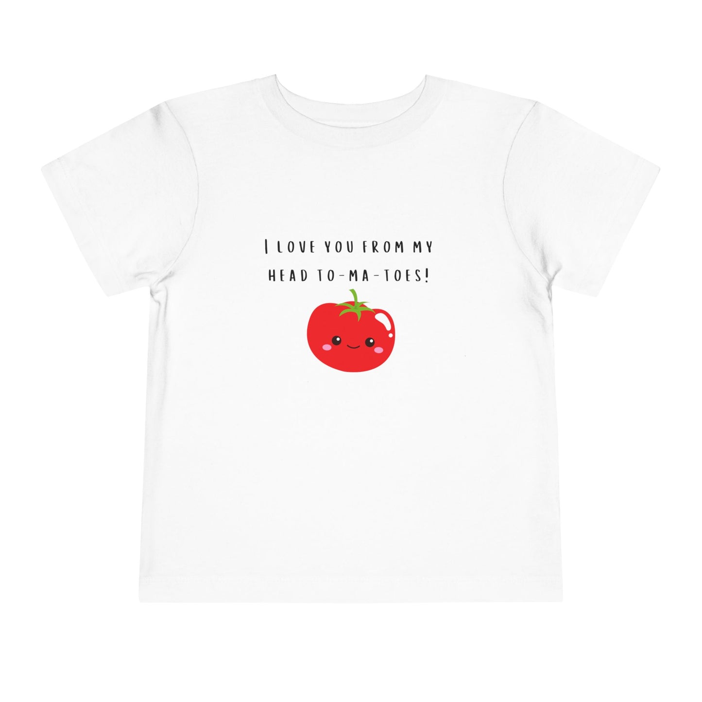 Toddler Valentine's Day Tee - Cute Tomato 'I Love You From My Head to-ma-toes'