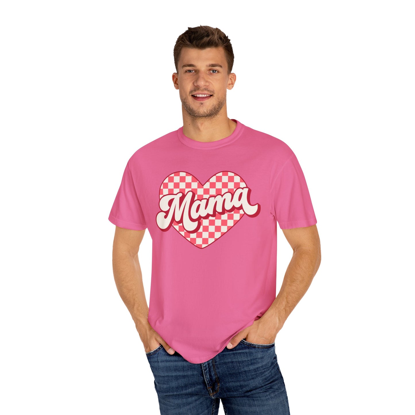 Valentine's Day Heart Mama Comfort Colors Shirt, Love Tee, Holiday Gift, Valentine's Day Shirt, Unisex Tee, Heart Tshirt