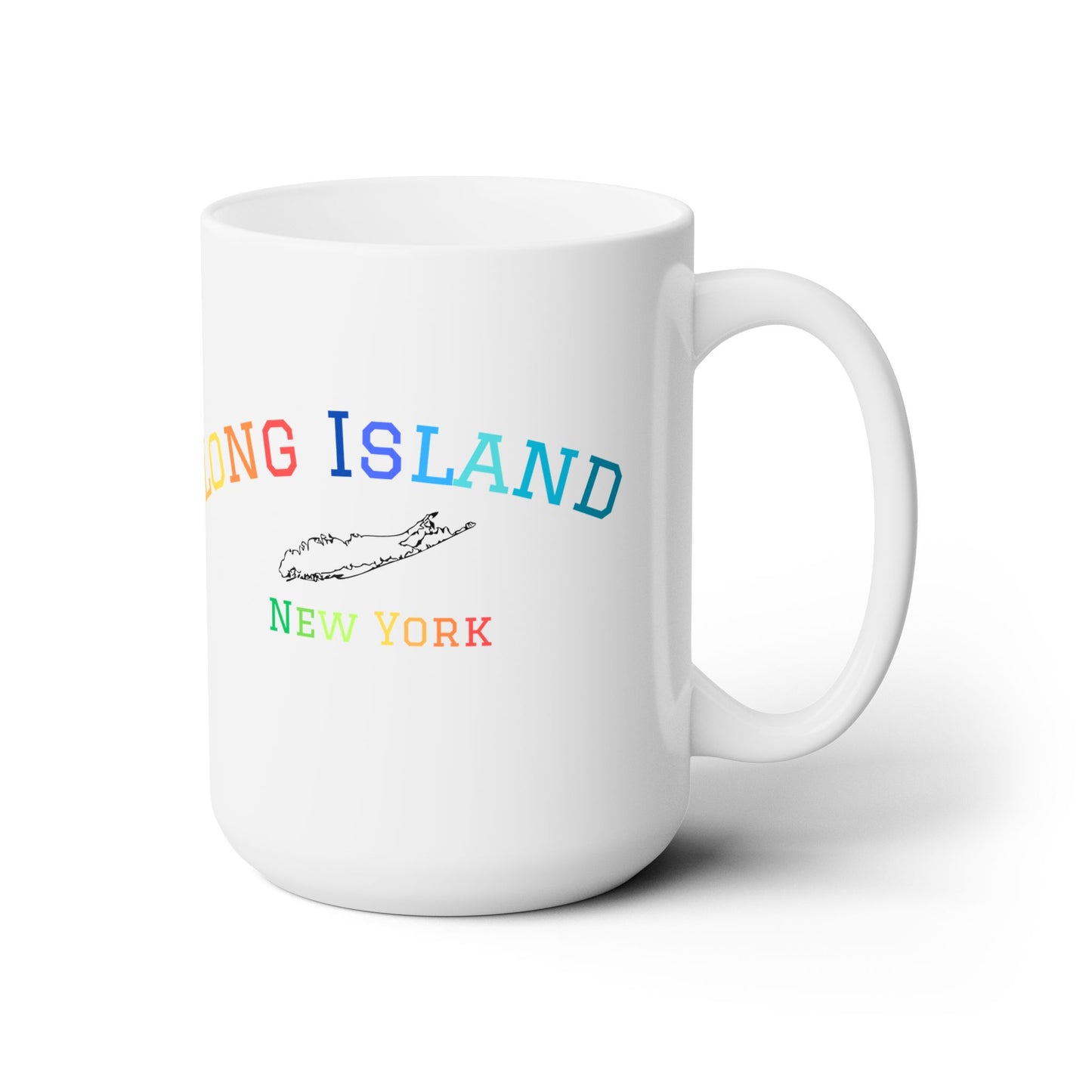 Rainbow Colorblock Long Island Ceramic Mug 15oz