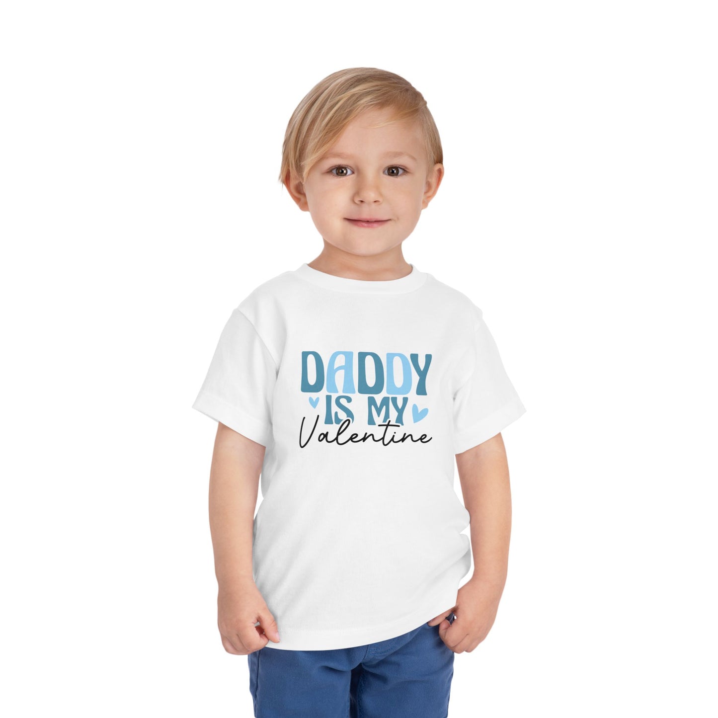 Toddler Valentine's Day Tee, Daddy Is My Valentine Shirt, Cute Baby Boy/Girl Top, Heart Love Gift, Toddler Graphic Tee, Family Matching