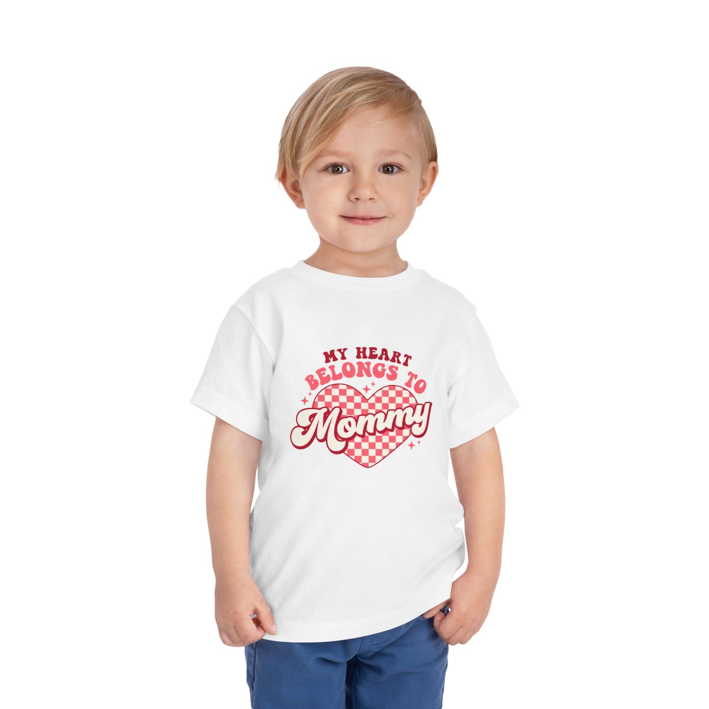 Toddler Valentine's Day Tee, My Heart Belongs to Mommy Shirt, Cute Toddler T-Shirt, Kids Love Gift, Family Love Top