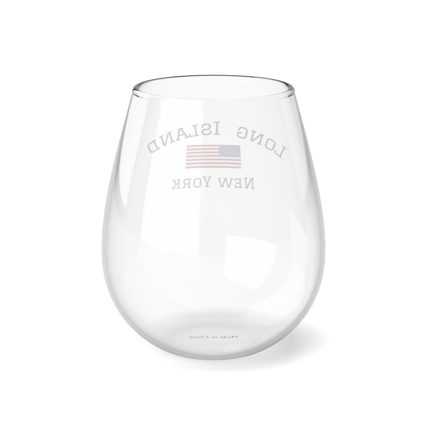 Long Island, New York Stemless Wine Glass, 11.75oz