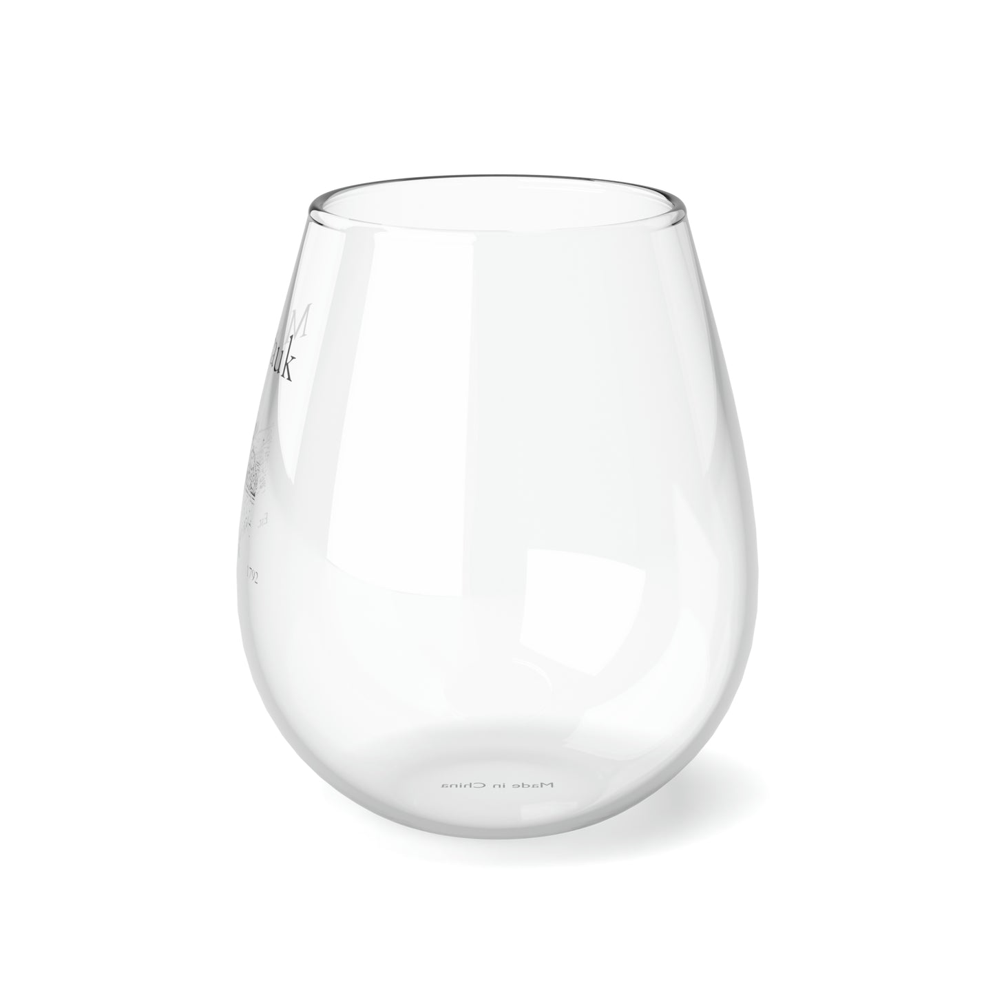 Montauk Lighthouse Stemless Wine Glass, 11.75oz