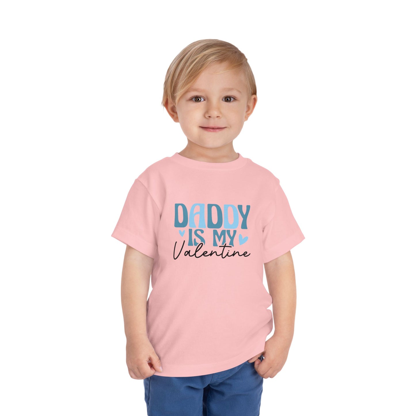 Toddler Valentine's Day Tee, Daddy Is My Valentine Shirt, Cute Baby Boy/Girl Top, Heart Love Gift, Toddler Graphic Tee, Family Matching