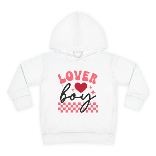 Toddler Fleece Hoodie Little Lover Boy Valentines Day Sweatshirt