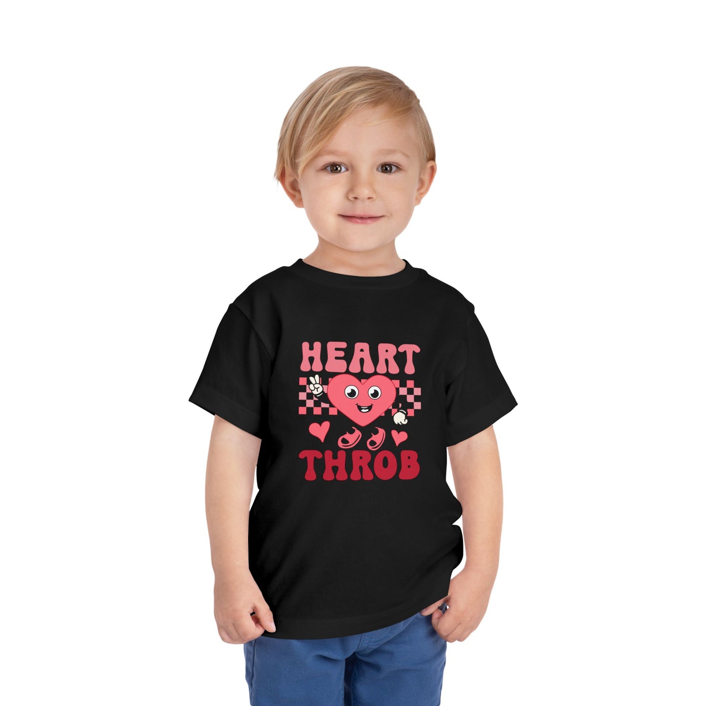 Toddler Valentine's Day Tee, Heart Throb Shirt, Kids Graphic Tee, Love Theme Clothing, Toddler Shirts, Valentine's Day Gift
