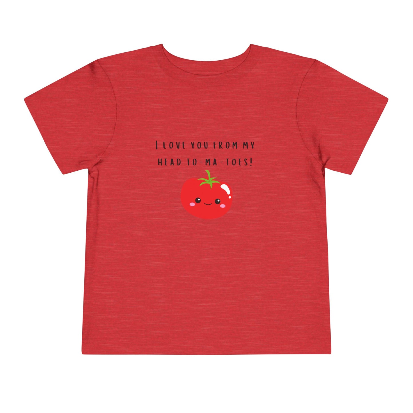 Toddler Valentine's Day Tee - Cute Tomato 'I Love You From My Head to-ma-toes'