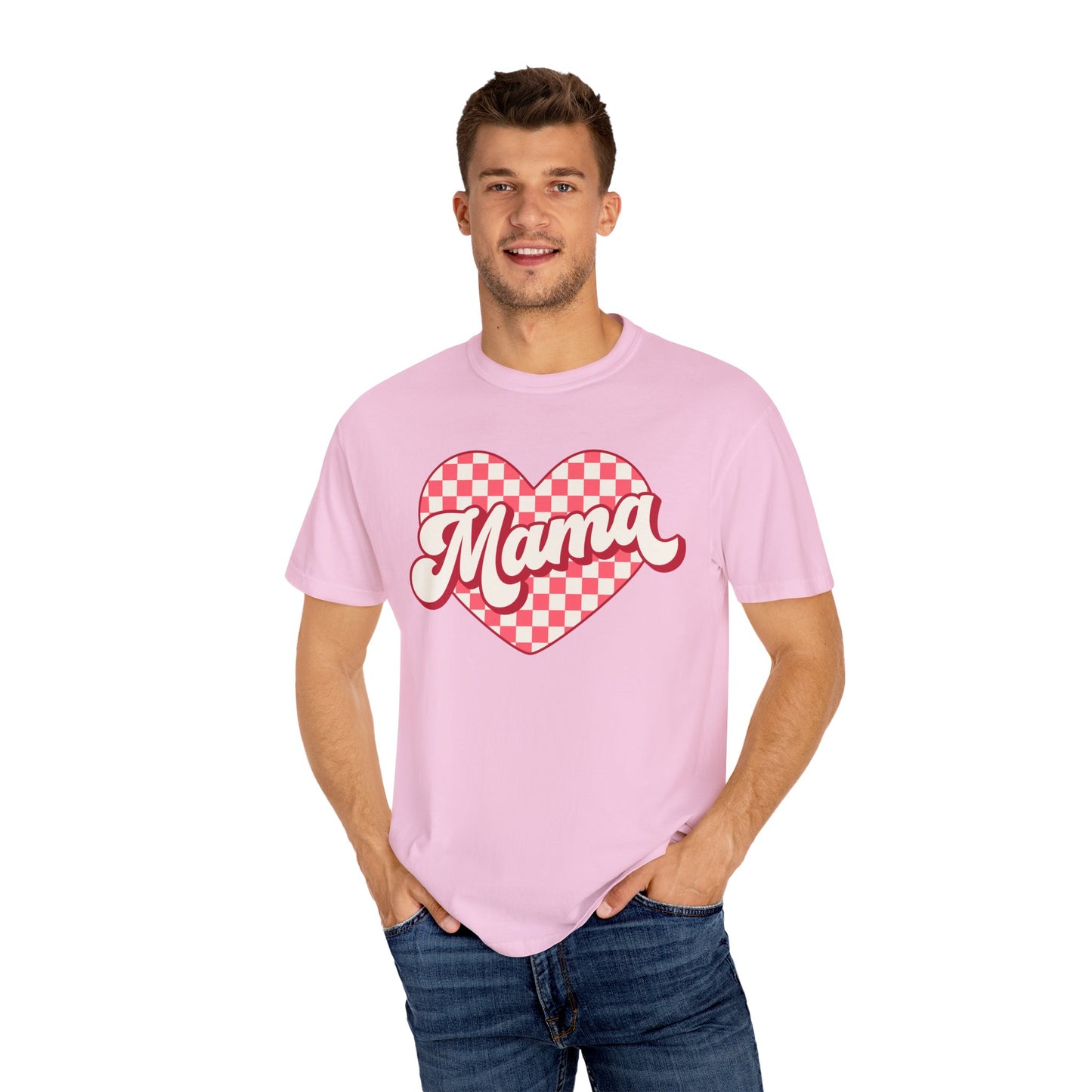 Valentine's Day Heart Mama Comfort Colors Shirt, Love Tee, Holiday Gift, Valentine's Day Shirt, Unisex Tee, Heart Tshirt